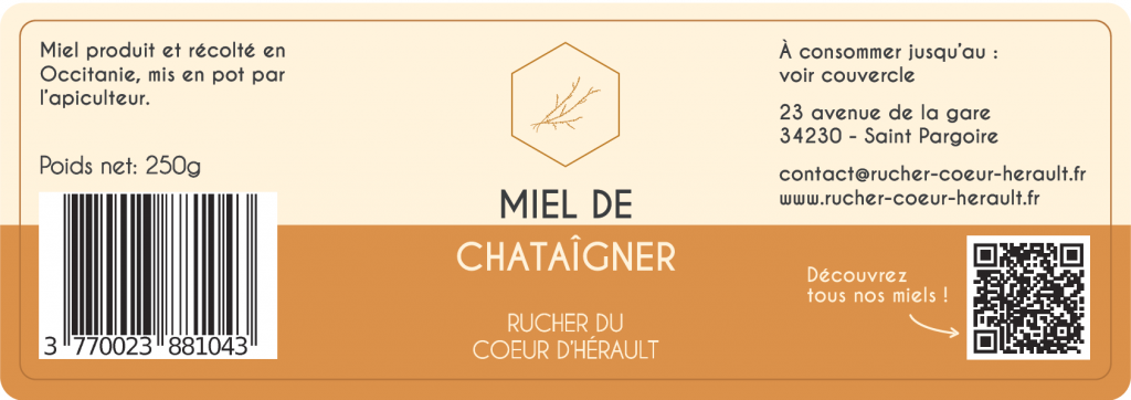 miel chataignier rucher coeur herault