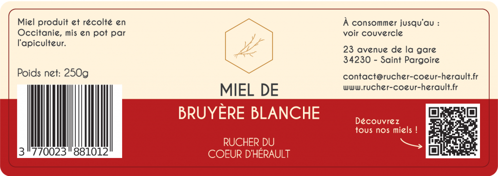 miel bruyère blanche rucher coeur herault