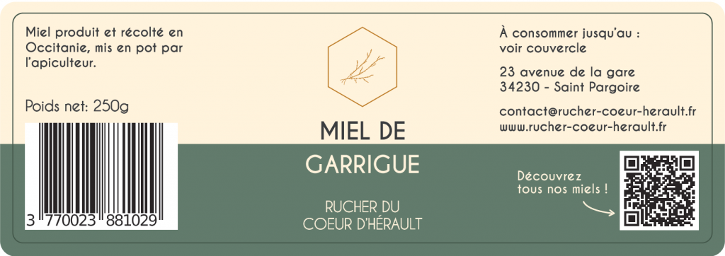 miel de garrigue rucher coeur herault